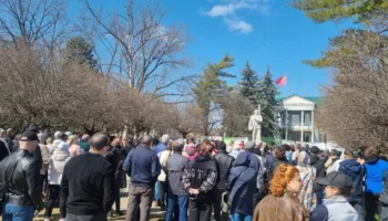 Митинг в станице Советской 22 марта.