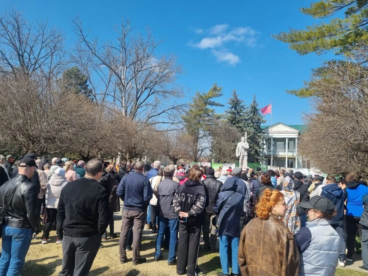 Митинг в станице Советской 22 марта.