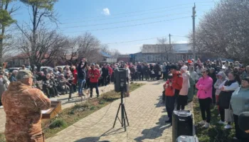 Митинг в станице Советской 22 марта
