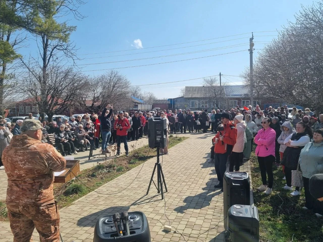 Митинг в станице Советской 22 марта